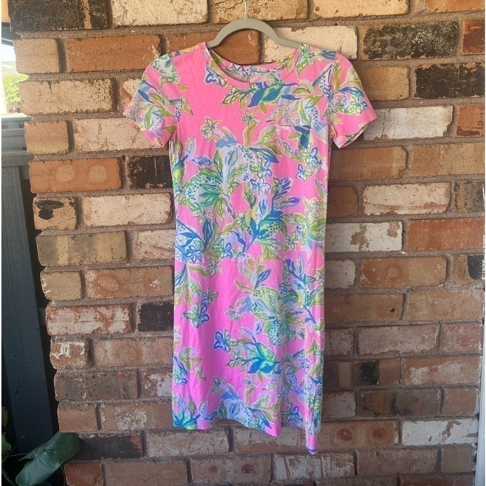 Lilly Pulitzer Floral Print T Shirt Dress - Picture 5 of 10